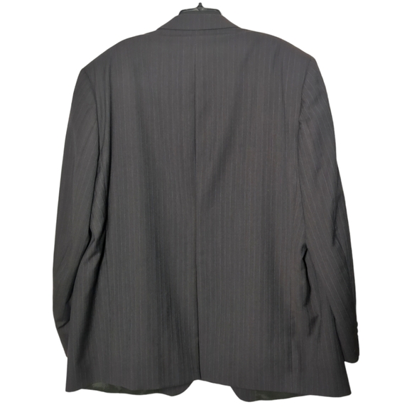 OSCAR DE LA RENTA Luxury Men's Suit Brown and Blue Stripped Size  46 Regular - Picture 5 of 17